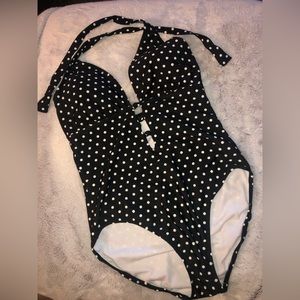 Low Cut Halter Swimsuit
